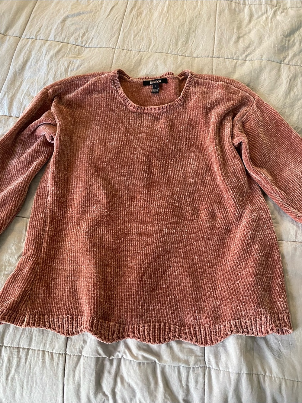 Chico's Plush Chenille Crewneck Sweater - Dusty Rose